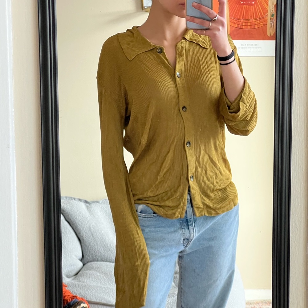Free people green top
